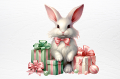 Chirstmas Bunnies Clipart PNG Product Image 4