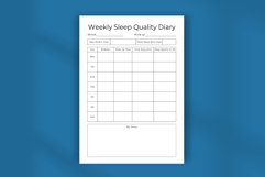 Weekly Sleep Quality Diary Digital Planner Canva Template Product Image 4