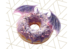 Realistic Halloween Donut Clipart PNG, Spooky Cute Sweets Product Image 4