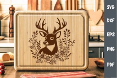 Deer Head SVG PNG, Deer antlers, Cricut, Silhouette cut file Product Image 3