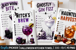 Halloween Kitchen Towel PNG, Funny Halloween PNG, Spooky PNG Product Image 1