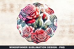 Rose Flowers Wind Spinner Sublimation Design Product Image 1
