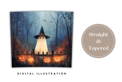 Art Halloween Tumbler, Cute Ghost Tumbler Design Product Image 4