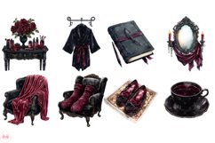 Cozy Gothic Winter Clipart Product Image 4