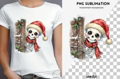 Christmas peeking character png design for T-shirts Product Image 4