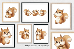 15 Bundle Watercolor Baby Squirrel Rodent Nut Animal Tree Product Image 4