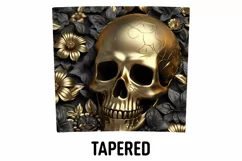 3D Skull Flowers Sublimation Tumbler Wrap | 3D Tumbler wrap Product Image 3