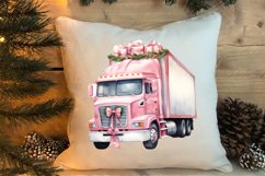 Pink Christmas Car clipart Sublimation, Christmas clipart Product Image 4