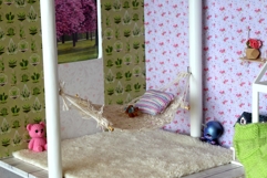Green wallpaper with plant ornaments for dollhouse succulent Product Image 4