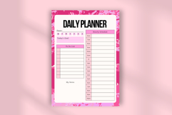 Pink Daily Planner Template for Canva | Feminine To-Do List Product Image 4