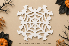 Halloween Spider Web Mandala Papercut SVG Product Image 1