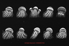 10 Bundle Dark Art Jellyfish Ocean Animals Sea Creature Product Image 6