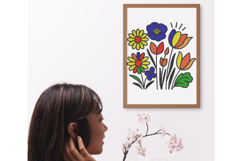 Vibrant Spring Floral Embroidery Design Product Image 4