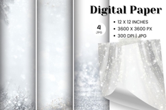 Snowflake Bokeh Sparkle Christmas Background Backdrop_2 Product Image 1