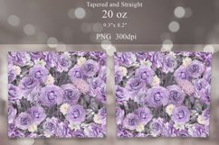 Floral Tumbler Sublimation Bundle | Purple Roses Wrap 20oz Product Image 5