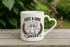 Just A Girl Who loves Soccer PNG Sublimation | Soccer PNG De Product Image 4