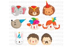 Circus Carnival Clipart - Cute Circus Animal Clip Art Product Image 2