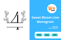 Sweet Bloom Line Monogram Product Image 1