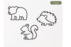 Woodland Animals SVG Bundle, laser cut file, Kids Woodland Product Image 3