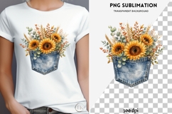 Autumn denim pocket png design for T-shirts Product Image 4