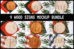 9 Round wood sign mockup JPG 300 dpi, blank wood sign mockup Product Image 1