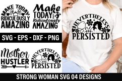 Strong Woman SVG Design - Make today ridiculously amazing Product Image 1