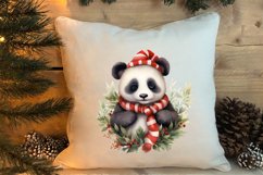 Panda Christmas Sublimation Clipart, Panda Christmas Clipart Product Image 4