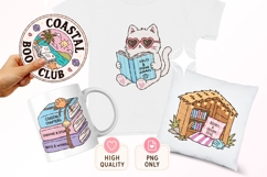 Coastal Book Club Clipart Bundle Beach Reading, Book Lover Product Image 5