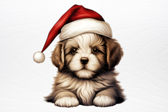 Christmas Peeking Dogs Clipart PNG Product Image 4