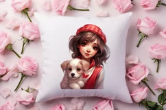Cute Valentine Dog Clipart, Valentines Day Dog Clipart Product Image 4