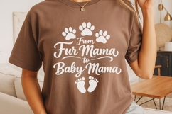 From Fur Mama To Baby Mama Svg, Pregnancy Announcement Svg. Product Image 5