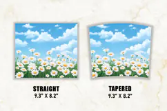 Daisy Flower Tumbler Wrap | 20 oz tumbler wrap Product Image 2