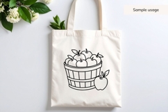 Hand Drawn Fall Apple Bushel SVG Product Image 4