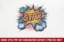 Comic Style Pop Art Sublimation Clipart PNG Product Image 1