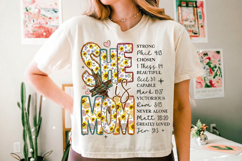 She Is mom PNG sublimation | Mother's Day PNG T-Shirt Product Image 1