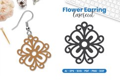 Flower Earring Lasercut Product Image 1
