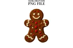 Oil painted gingerbread png design for T-shirts Product Image 1