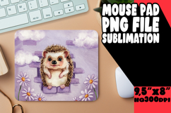 Blissful Mouse Mat Sublimation PNG, Animals In Wall Product Image 1
