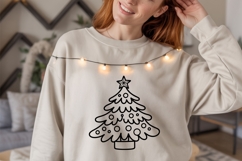 Christmas Tree SVG PNG Outline Holiday Design Product Image 3