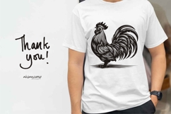 Elegant Rooster Silhouette Vector Product Image 4
