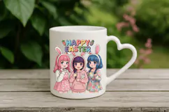 Happy Easter Bunny Cute Girl PNG Sublimation | Happy Easter Product Image 4