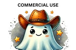 Ghostly PNG Graphics,Cute Ghosts Clipart for Sublimation Product Image 5