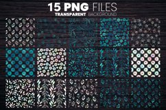 Shiny Botanical Spring Bundle, Floral Ornament Digital Paper Product Image 5