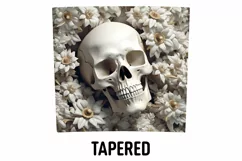 3D Skull Flowers Sublimation Tumbler Wrap | 3D Tumbler wrap Product Image 3