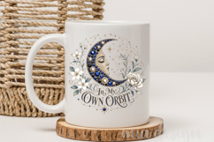 Rhinestone Crescent Moon PNG In My Own Orbit Sublimation Product Image 3