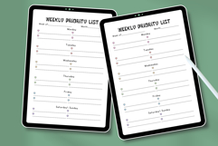 Weekly Priority List Planner Template |Minimalist Productive Product Image 4