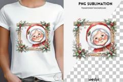 Christmas peeking character png design for T-shirts Product Image 4
