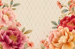 Cartoon Peony Background, Floral Background Designs Product Image 4