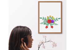 Vibrant Garden Floral Embroidery Design for Machine Product Image 4