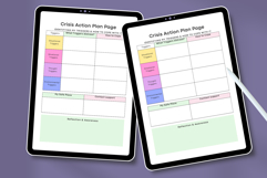 Aesthetic Mental Health Crisis Action Plan Planner Product Image 4